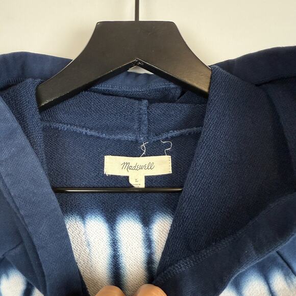 Madewell L Tie Dye Pullover Hoodie Sweatshirt Blue - L - Picture 3 of 9